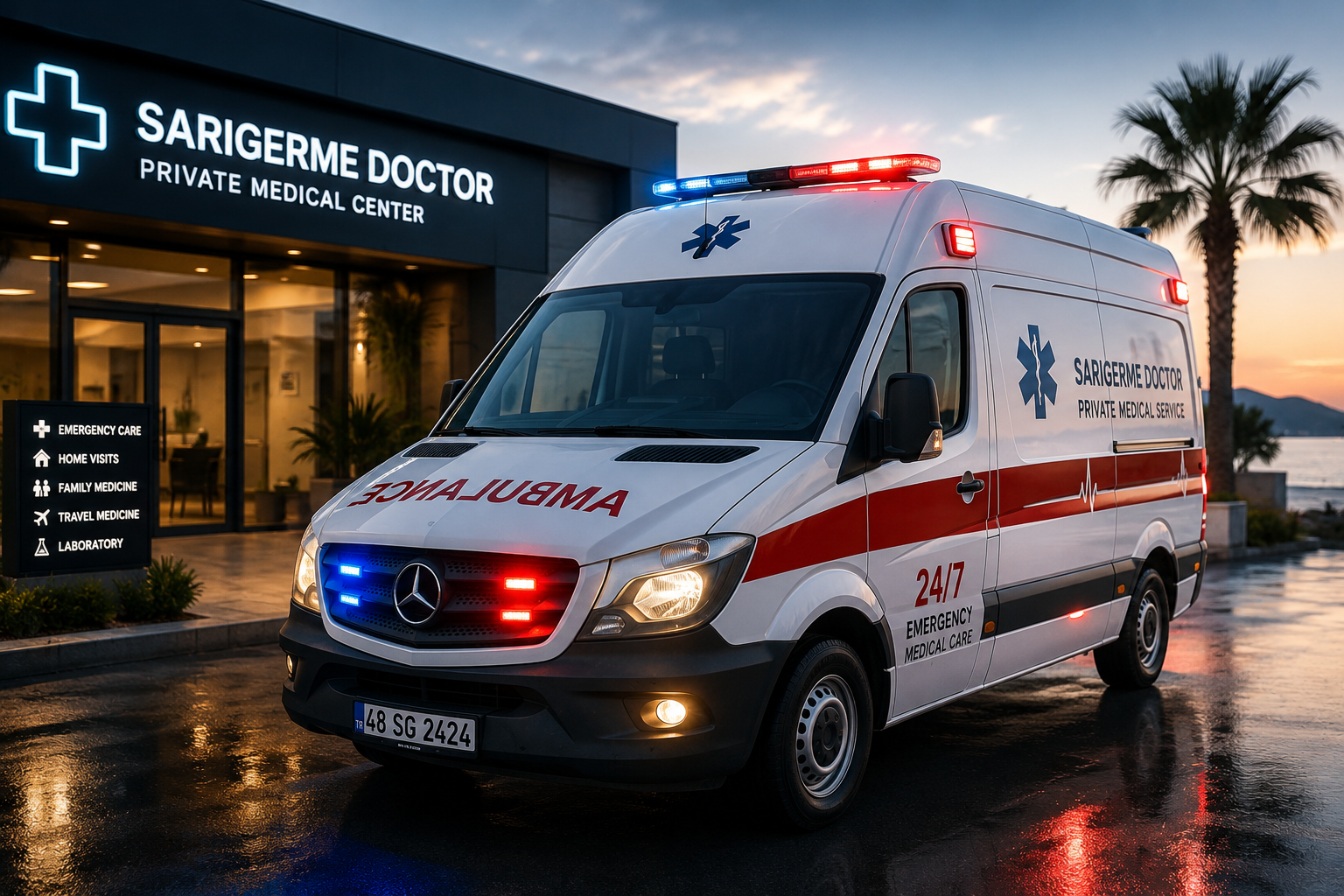 Emergency ambulance service in Sarigerme